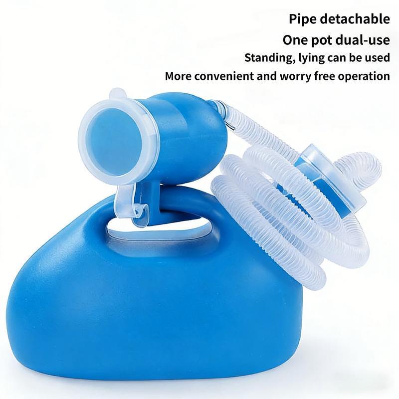 2000ML Portable Urinal with 62.99In Extendable Tube Large Capacity Odor Resistant Design Bedside Toilet Solution for Elderly Children Nighttime Care Travel Use
