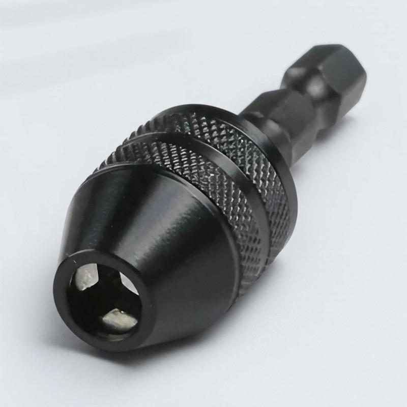 Keyless Drill Chuck Adapter, 0.3-3.4mm Electric Tool Conversion Head, Anti-slip & Anti-corrosion Metal Chuck, Multifunctional Extension Rod Kit