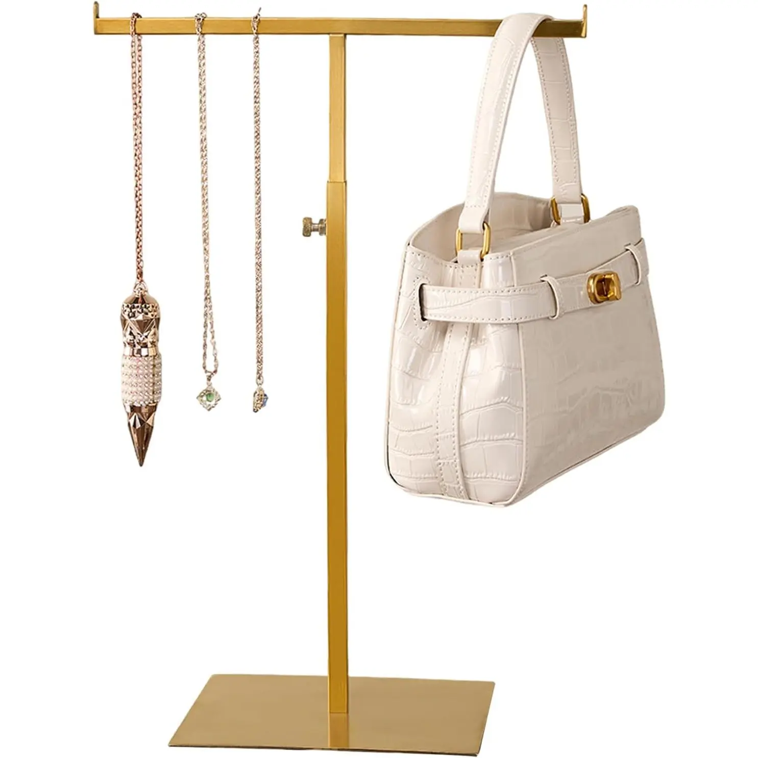 Purse Display Stand  Tower Stainless Steel Handbag Stand  Stands Tabletop for Necklaces Organizer Stand Adjustable Height  Store Boutique,