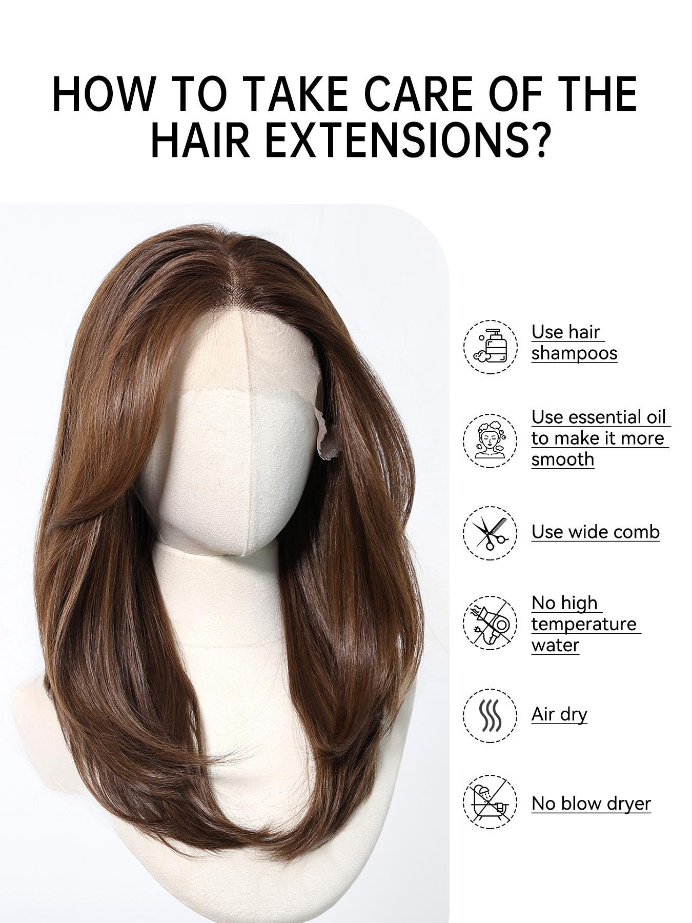 Topshe 13x6 HD Lace Front Wig, Medium Length Wavy Hair, Comfortable Breathable Women's Wig, High-Temperature Resistant, Heat Resistant Wigs