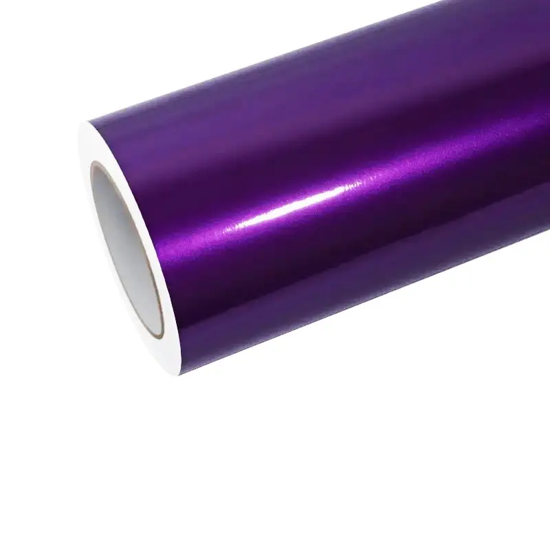 Ultra Glossy Amber Purple Glitter Metallic Vinyl Wrap Film Roll With Air Release Self Adhesive Car Motorcycle DIY Decal Sticker