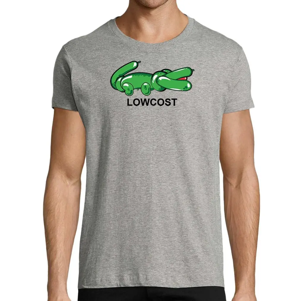 Balloon Crocodile Lowcost Graphic Oversized Comfort Cotton Outfit T-Shirt, Cute Cartoon Fashion Tee, Best Valentine Holiday Gift For Him Her Lover Family Friends, Nice Daily Present