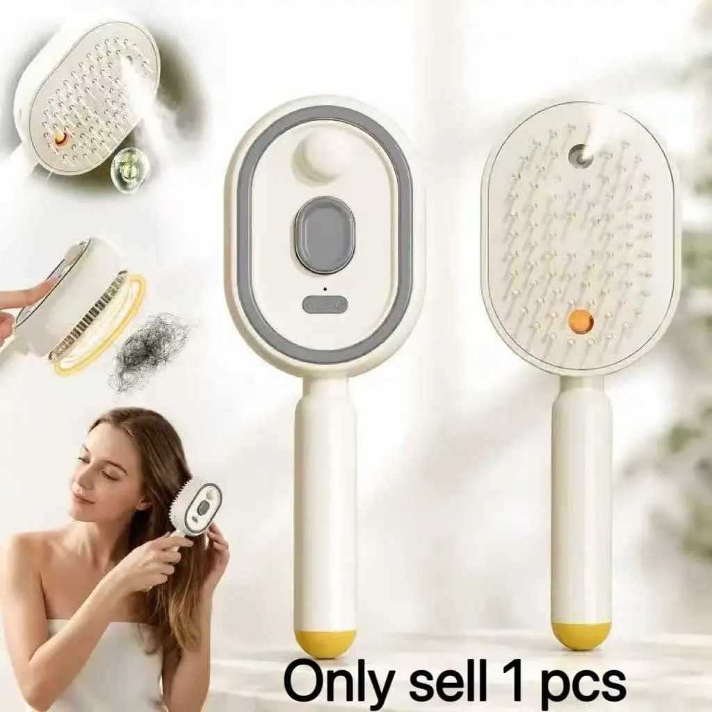 2026 New Electric Spray Massage Comb, Hair Styling Tool, Anti-Tangle, Self-Cleaning, Anti-Static, Volumizing, Essential Oil Spray, Hair Care Gift, Detangling Comb