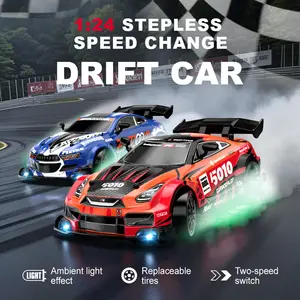 1:24 Scale, 4WD Remote-Controlled Sports Car Features Special Lighting Effects And Interchangeable Tires, Gift for Christmas Or Halloween. Available in a Variety of Styles.