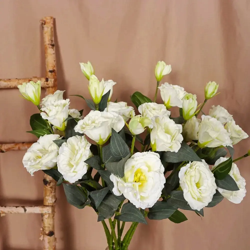Simulated white Campanula flower high-quality home decoration,flower arrangement scene, photography,outdoor festival decoration