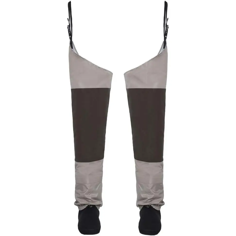 Breathable Stockingfoot  Waders |  Lightweight Thigh  Waders with 4mm Neoprene Socks for Shallow Wading Stream
