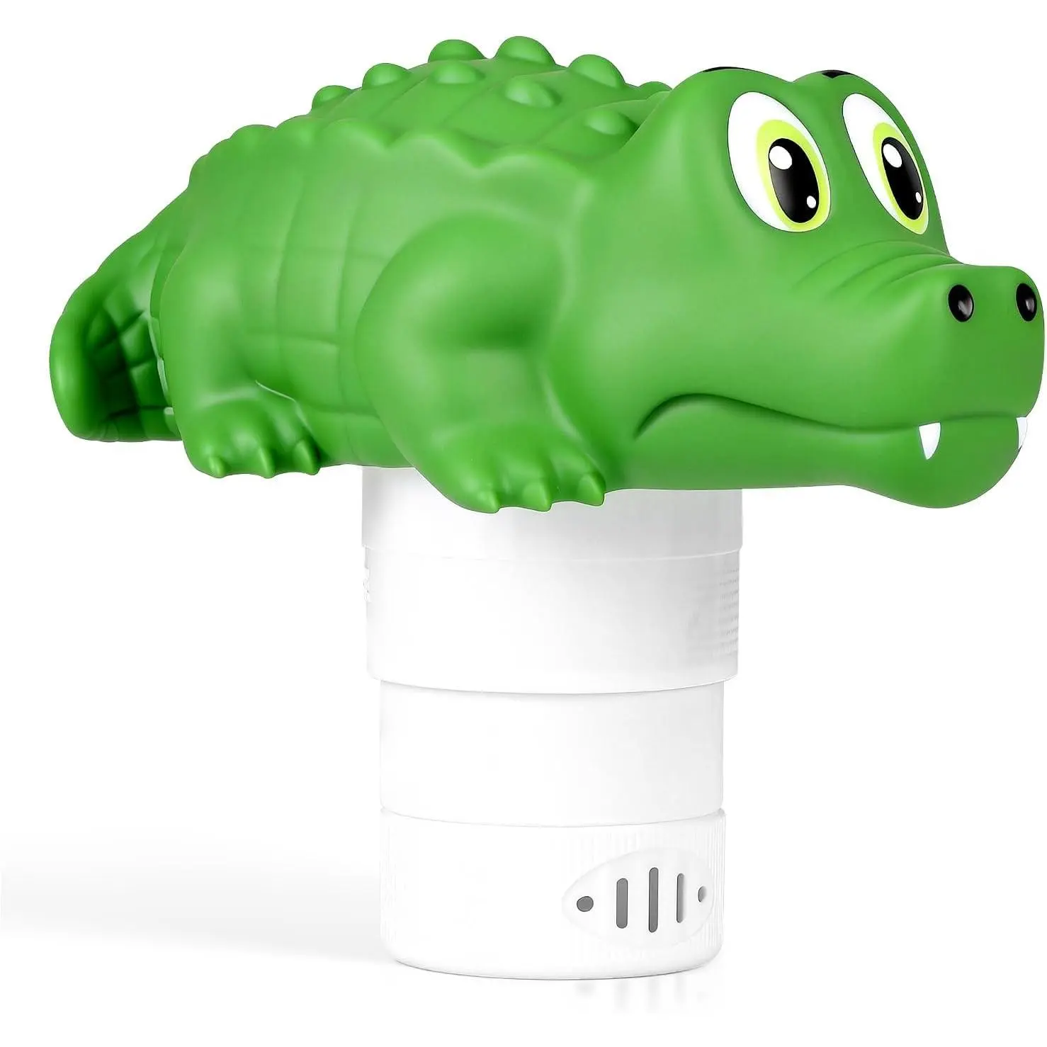 Cute Croc Pool Chlorine Floater - Hard Plastic Large-Capacity Dispenser, Fits 1 & 3 in Tablets, Fits Pool, Prevents Aging, Suitable for Spas