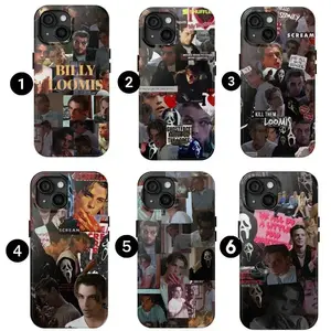 Spooky Halloween Billy Loomis Scream Moodboard Collage Slasher Horror Art Themed Phone Case Premium Texture, Anti-Drop, Anti-Fingerprint For IPhone 17-11, Pro Max, Pro Plus, and Samsung S26-22 Protection Safety