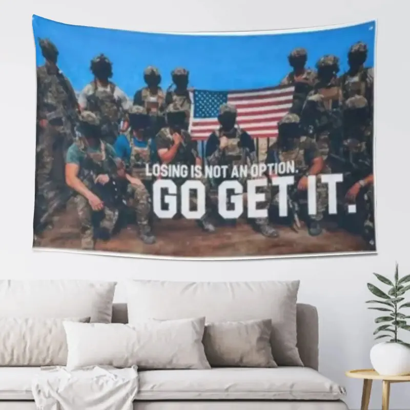 3x5 Ft Motivational Flag - "Losing Is Not An Option Go Get It" American Patriotic Banner, Men's Room Wall Decor, Home Wall Hanging, Easy-Hang Indoor Outdoor Fabric Decorative Tapestry, Home Accessory Gift,jjk,drug,funny
