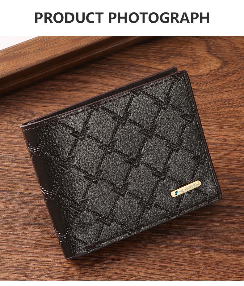 PU coin wallet, card bag, men's wallet, short style, trendy print