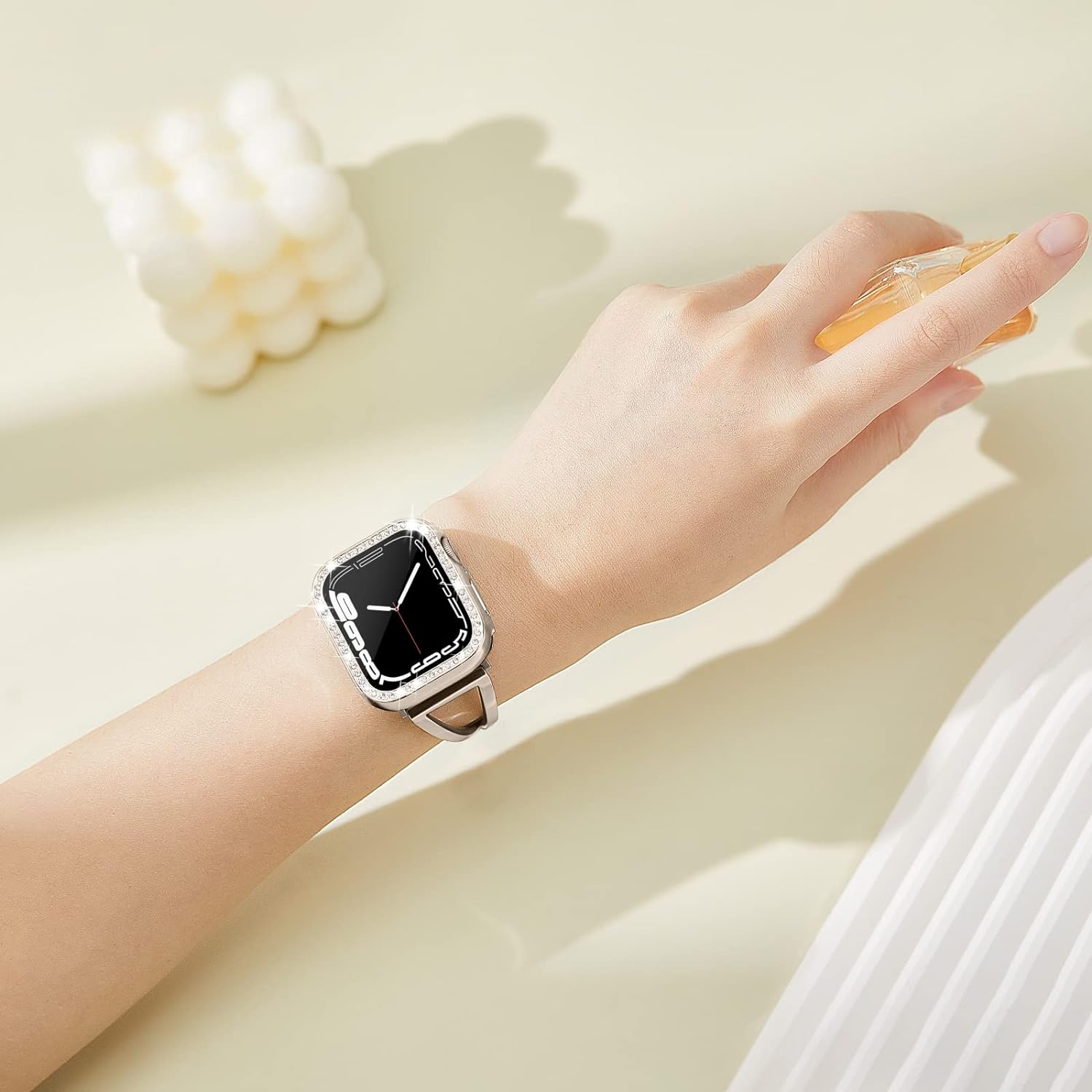 Bling Apple Watch Case with Screen Protector – Diamond Protective Cover, Full Protection for Apple Watch Series 4–10 & SE (40/41mm & 42/44/45/46mm)