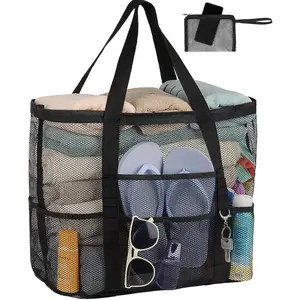 Mesh Beach Bag Vacation Essentials - Large Tote Pool Bag for Women Vacation Essentials Beach AccessoriesGift