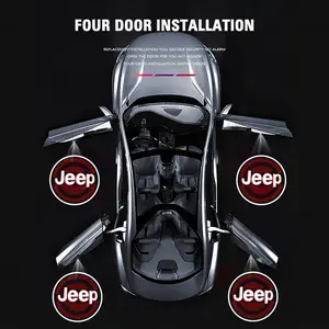 2pcs JEEP HD  Car Door Welcome Light Led Projector Lamp For Jeep Renegade Compass Grand Cherokee Wrangler jk Gladiator Patriot