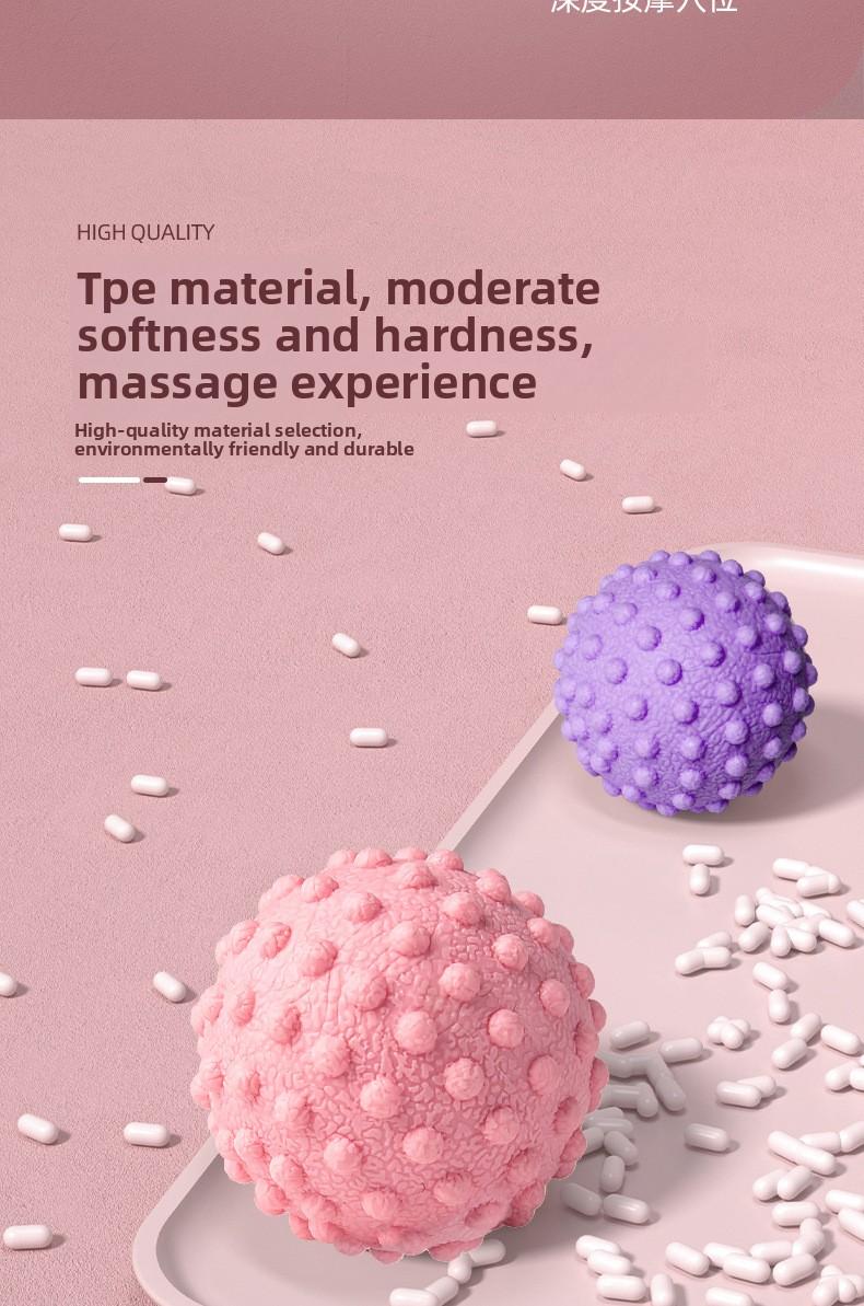 Fascia Ball for Foot Massage & Yoga Fitness TPE Dual Ball Design for Lumbar and Back Muscle Relaxation in Smoky Purple Roland Purple Starry Gray Immersive Black