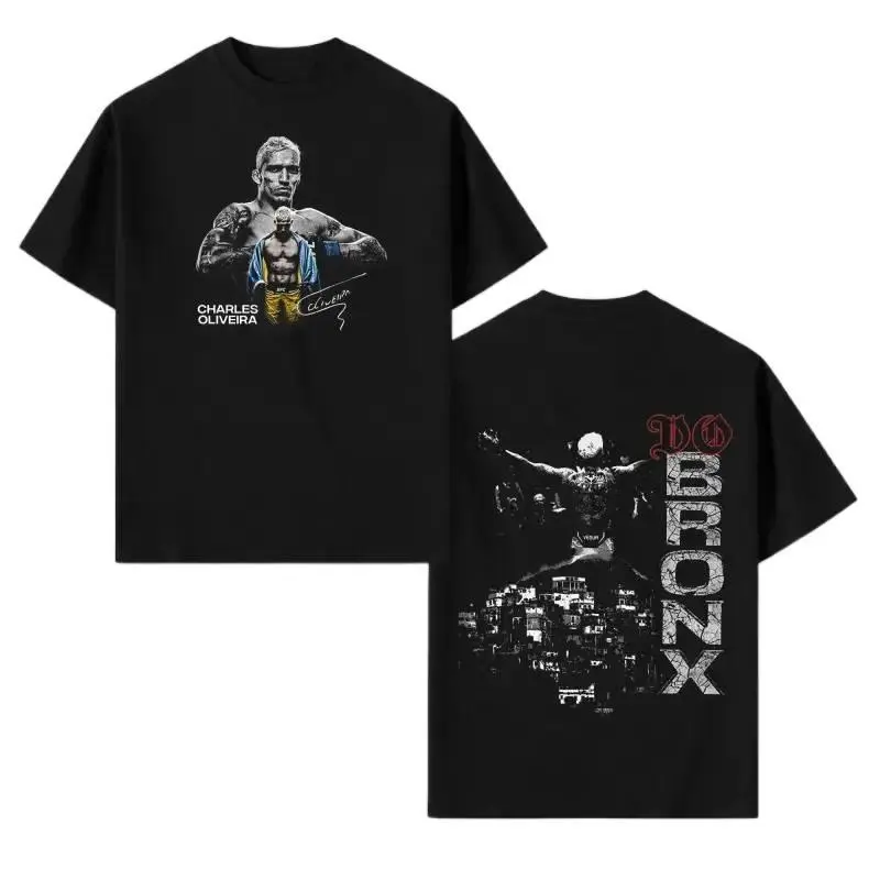[⭐Sale Up To 50%]Graphic T-shirt UFC 2026 Charles Oliveira "Do Bronx" World Champion Oversize Unisex Tee, UFC Legend Streetwear Cotton Graphic Tee Classic T-Shirt, Casual Menswear Fan Gift Camiseta Verano Fight Night ApparelWomen's and Man's