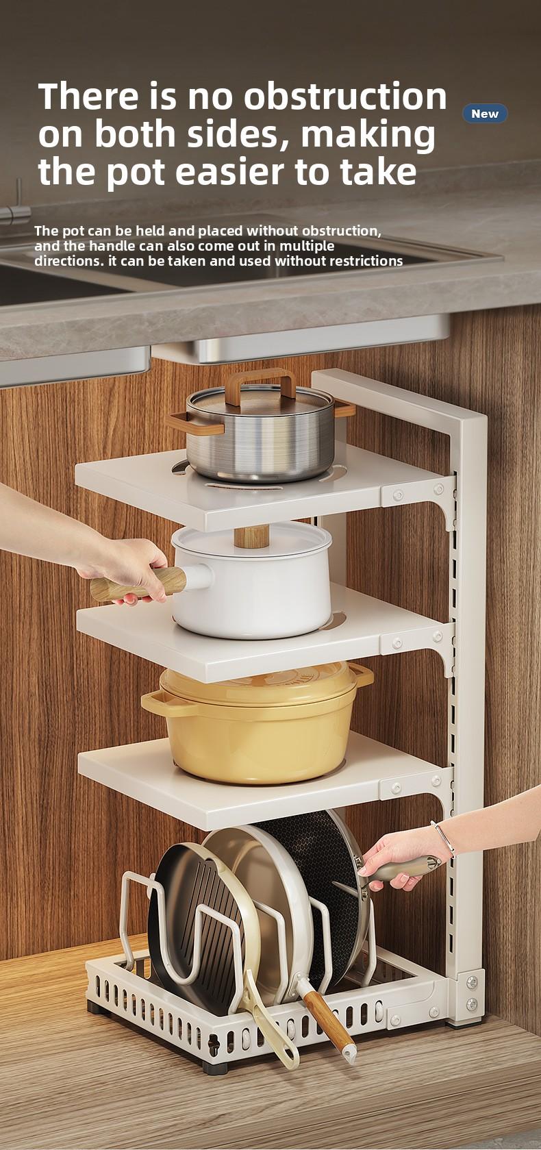 Household goods kitchen multi-functional 7-layer shelves, 304 carbon steel material, rust-proof, load-bearing strong shelves