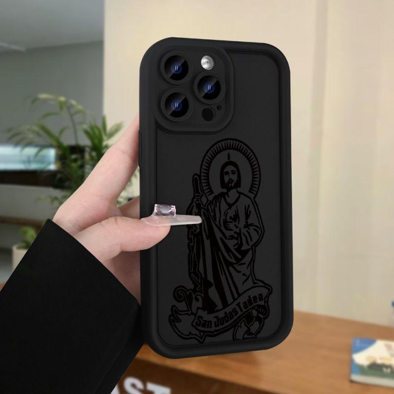 Jesus Pattern Phone Case Casing, 1 Count Anti-drop Protection Phone Protector Cover, Phone Accessories Compatible with iPhone 7 8 X XR XS 11 12 13 14 15 Pro Max