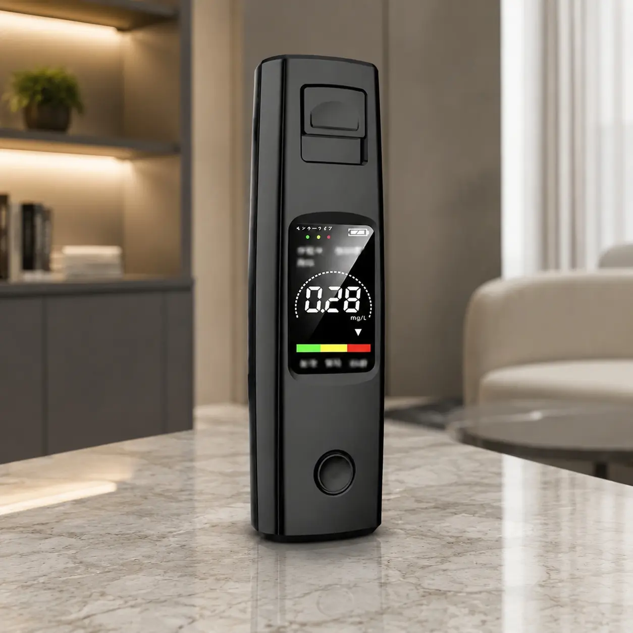Professional Portable Breathalyzer Detector: High-Precision 0.00-0.40% BAC Tester, Rapid Law-Grade Response, Durable Mini LCD Screen with Backlight, Advanced Sensor for Personal, Driving Safety & Workplace Use