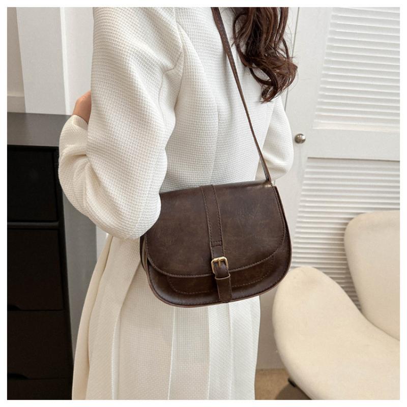 Today's Popular Bags, Simple Crossbody Bag, Casual Shoulder Underarm Saddle Bag