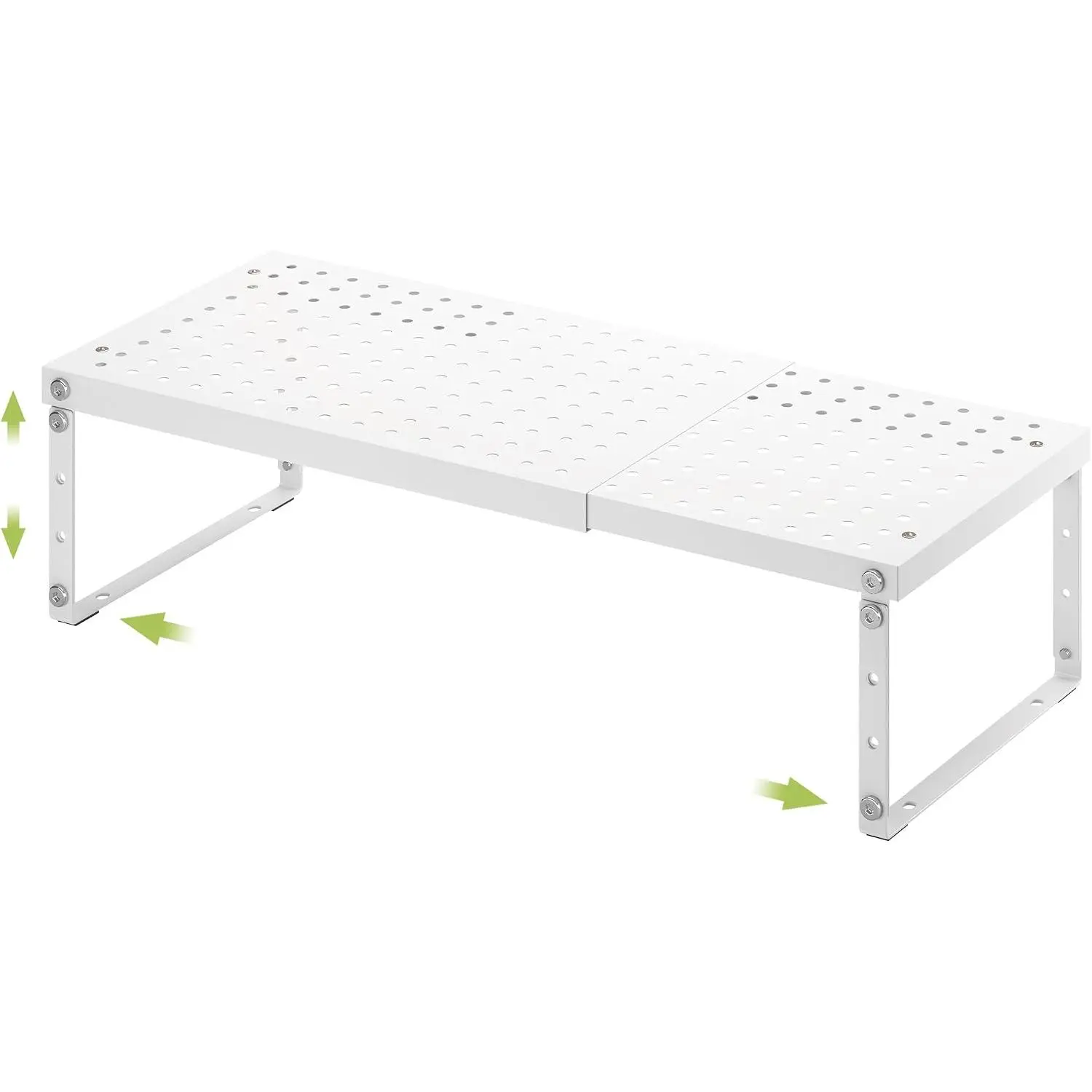Expandable Cabinet Organizer Shelf With Adjustable Height, Stackable Kitchen Countertop Organizer Rack, Adjustable Shelf Riser For Kitchen Counter, Pantry, Cupboard, Desk, Tabletop