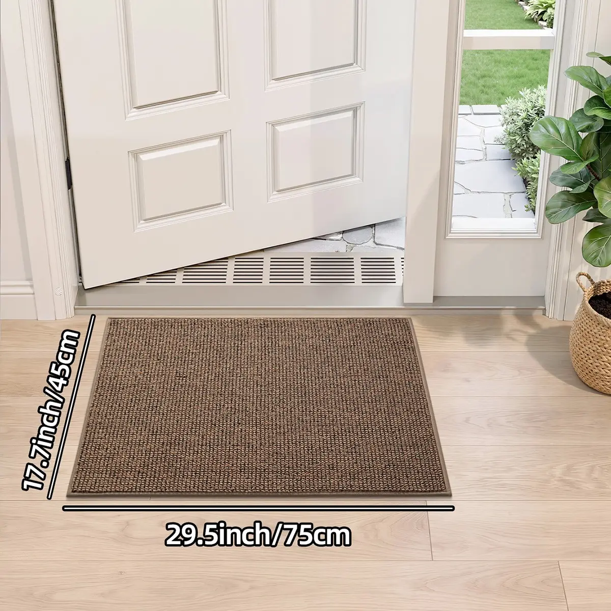 1pc Textile Woven Entrance Mat, Nordic Minimalist Design, Durable Dustproof, Anti-Slip, Easy Clean, Suitable for Home, Bathroom, Porch, Indoor Decor