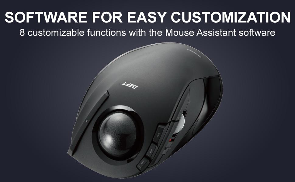 Trackball Mouse, 2.4GHz Wireless, Finger Control, 8-Button Function, Smooth Tracking, Ergonomic Design, Optical Gaming Sensor, For Windows11 and macOS Trackball Mouse, 2.4GHz Wireless, Finger Control, 8-Button Function, Smooth Tracking, Ergonomic Design, Optical Gaming Sensor, For Windows11 and macOS