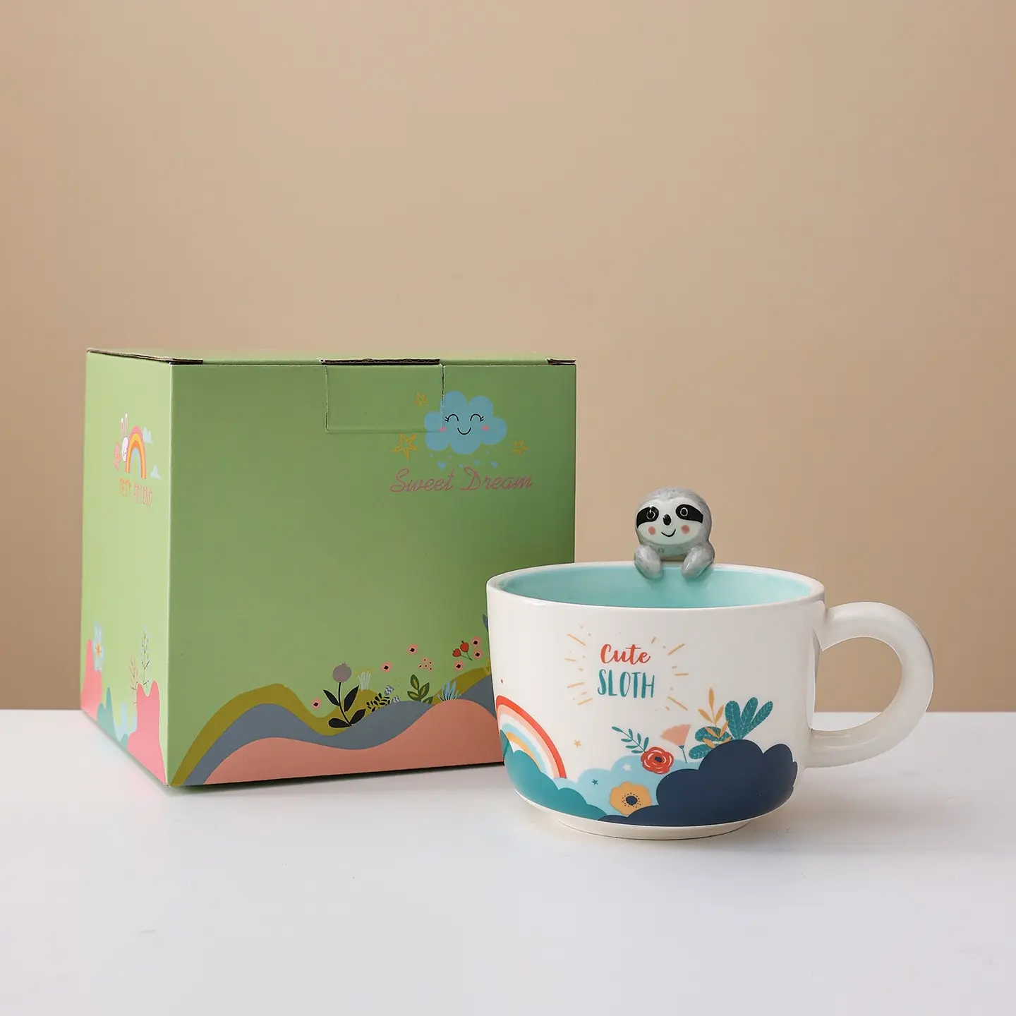 12oz 3D Animal Ceramic Coffee Mug, Cute Microwave & Dishwasher Safe, Novelty Design, Fun Ceramic Mug, Perfect for Milk & Coffee Lovers