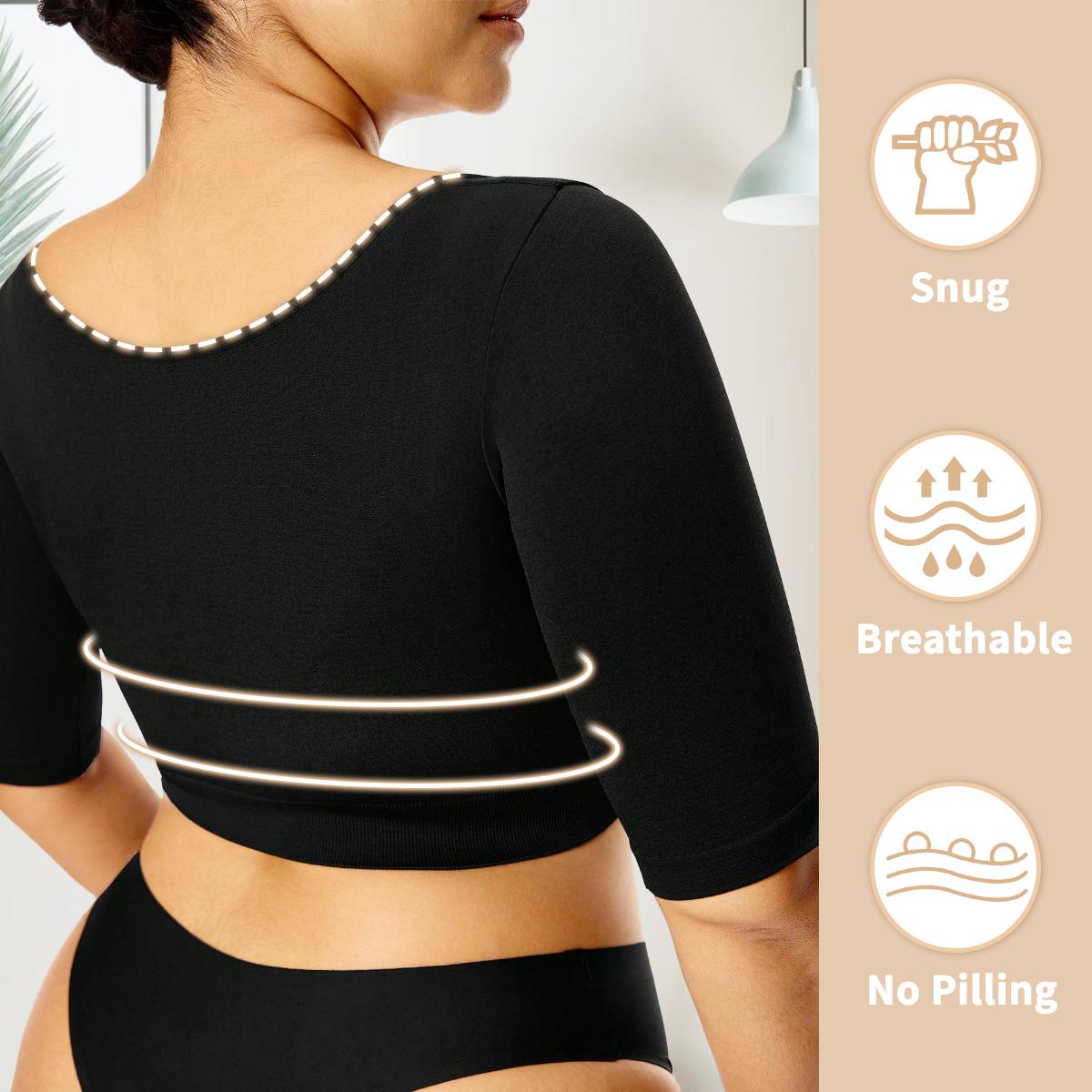 Women's Arm Shaper Post Surgery Compression Top Posture Corrector Shapewear Vest Women Chest Brace Push Up Bra Comperssion Sleeveles Arm Fornt Closure Shaperwear Plus Size XL-3XL