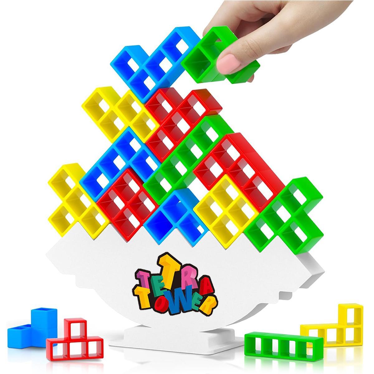 Colorful Building Blocks Toy Set, Balance Stacking Model Building Toy, Parent-child Interactive Toy, Educational Building Toy for Kids, Family Fun Game, Blocks Tower Game, Birthday Gift