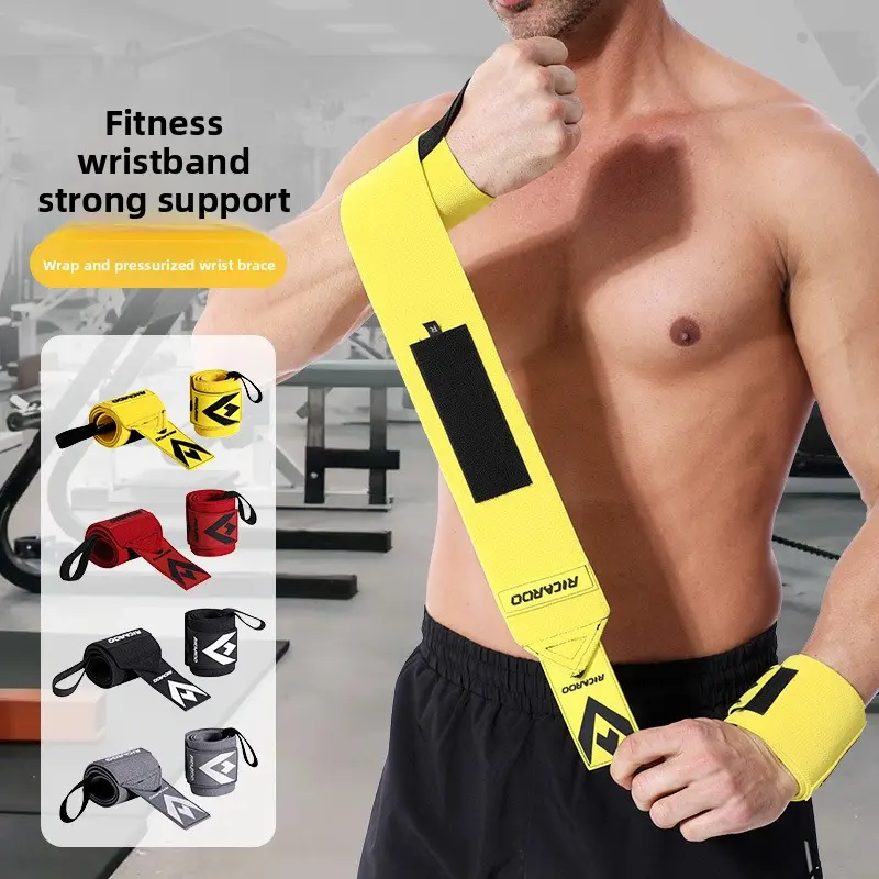 Men's Weightlifting Wrist Wraps Powerlifting Strength Training Hard Pull Wrist Support Compression Wrist Straps For Anti Sprain Fitness Gym Workout