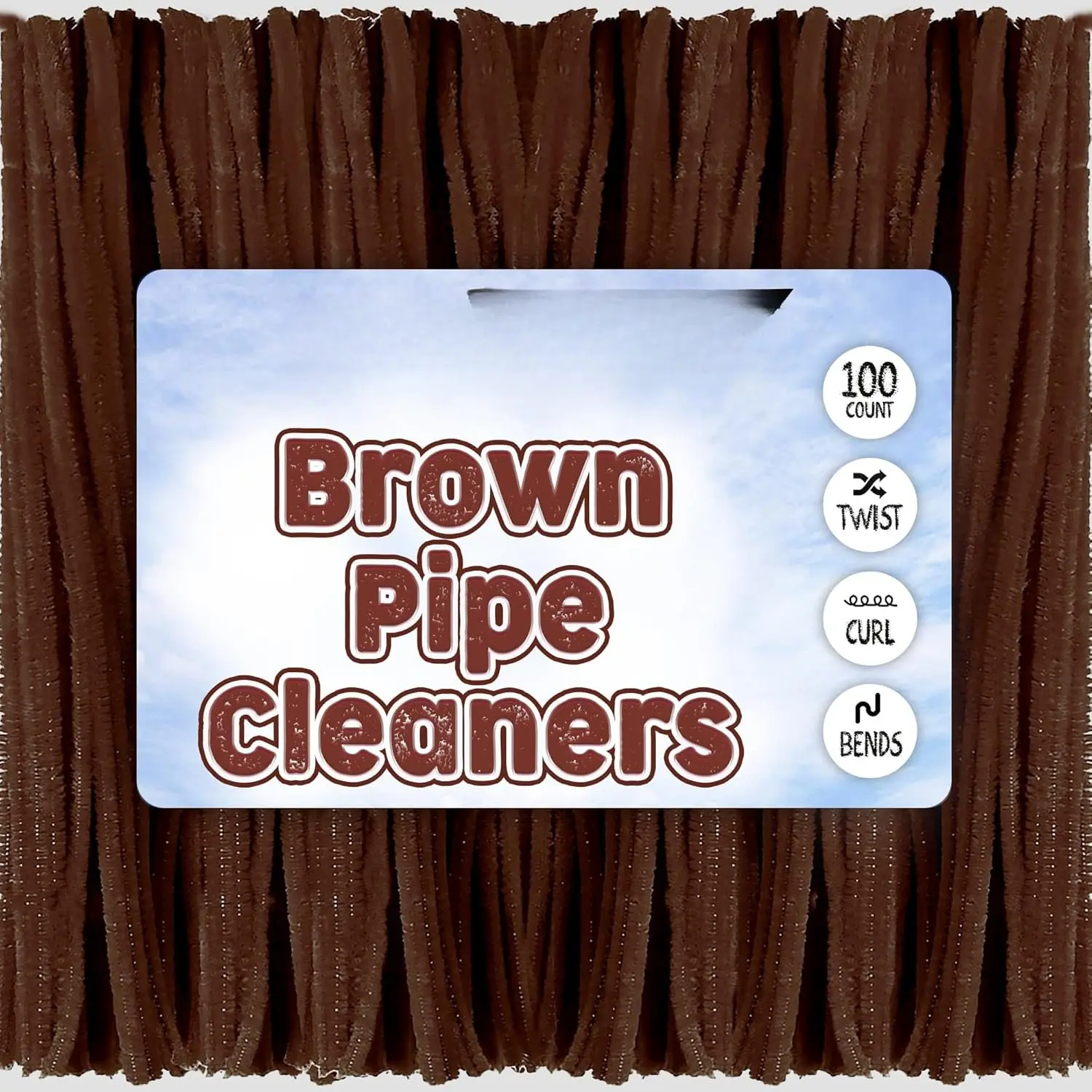 Brown 100 Pack 12 Inch