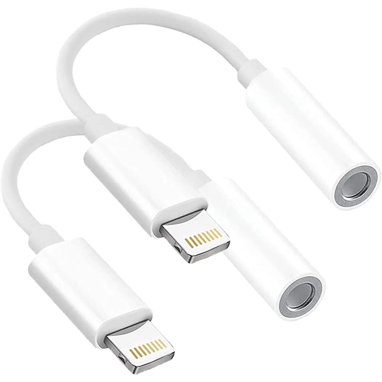 Headphone Adapters, 2 Pack 3.5 mm Headphone Jack Audio Aux Adapter Dongle |   Compatible with iPhone 14 13 12 11 Headphone Adapters