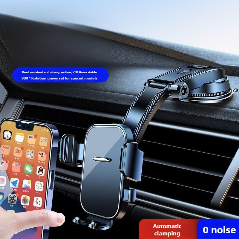 Car Phone Holder Universal Suction Cup Stable In-car Interior Navigation Mounting Stand dashboard secure hold auto-clamping mount clamp clip hook