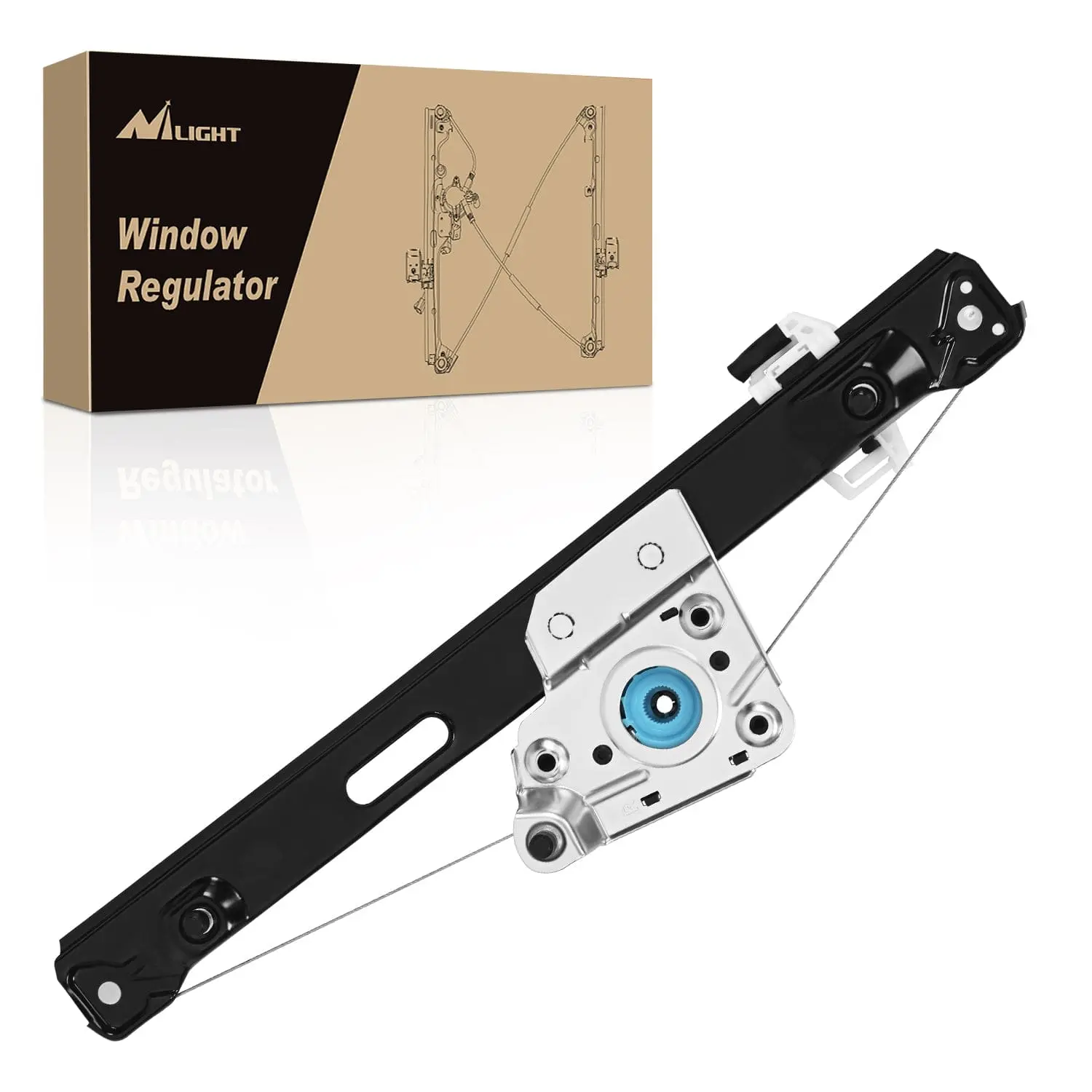 Nilight Sturdy Stainless Steel Power Window Regulator with Motor - Rust Resistant, Precise Hole Position, Low Noise - Front Passenger/Right Side for Jeep Liberty KJ 2002-2006 Automotive Car Exterior Accessory
