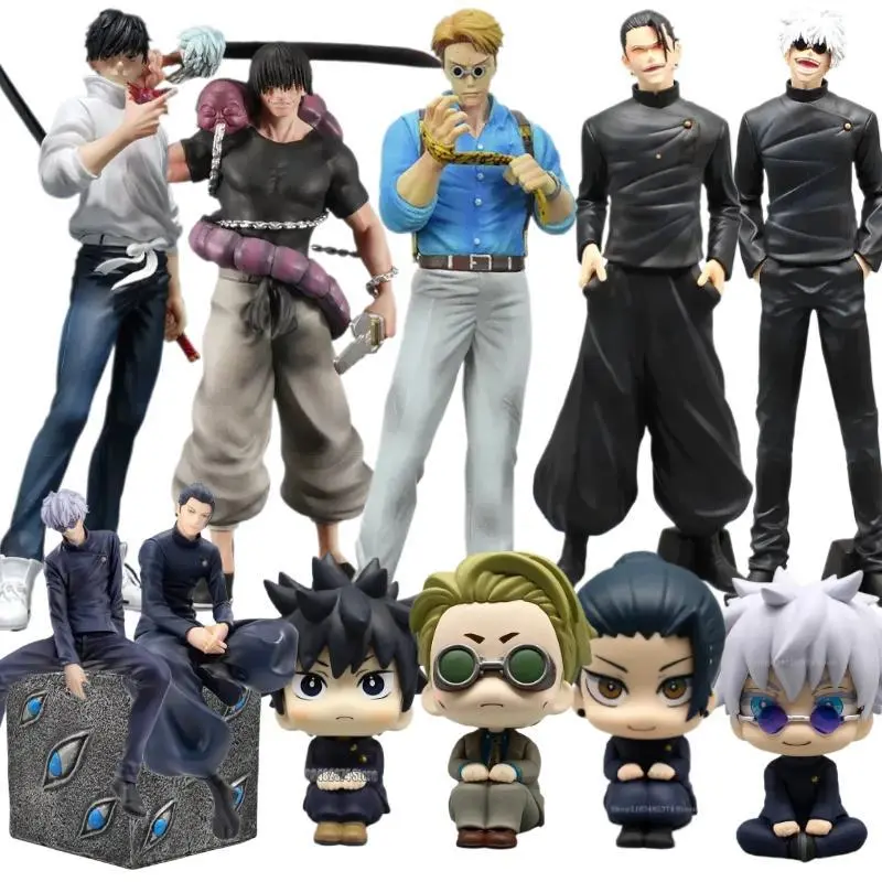 Q-Version Jujutsu Kaisen PVC Action Figures - Anime & Manga Collectibles, Satoru Gojo Geto Suguru Nanami Kento Models, 12-21cm Toys, With/Without Box Gifting Options, Toys & Hobbies Specialty DIY Supplies
