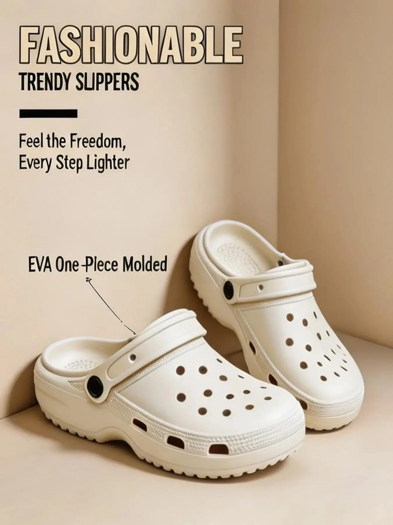 Classic hollow slippers, EVA hole shoes, non-slip soles, Non slip design, garden sandals, work sandals, breathable sandals, summer couples Beach outdoor sandals, vacation, leisure, campus sandals, both men and women