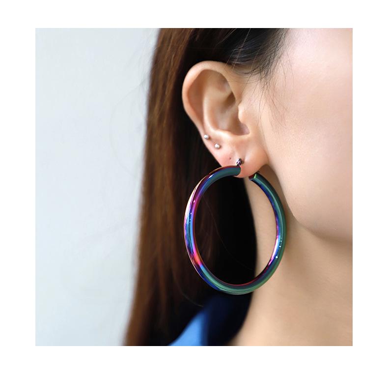 Dainty Purple Electric Hoop Earrings - Stylish and Trendy Accessory for Everyday Wear
