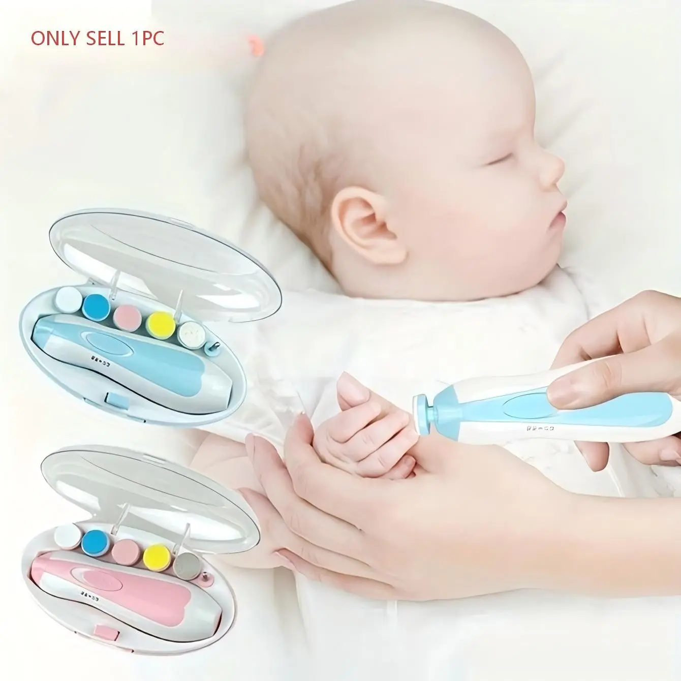 Kids Electric Nail Clipper Set, Portable Baby Nail Trimmer, Infant Nail Clippers