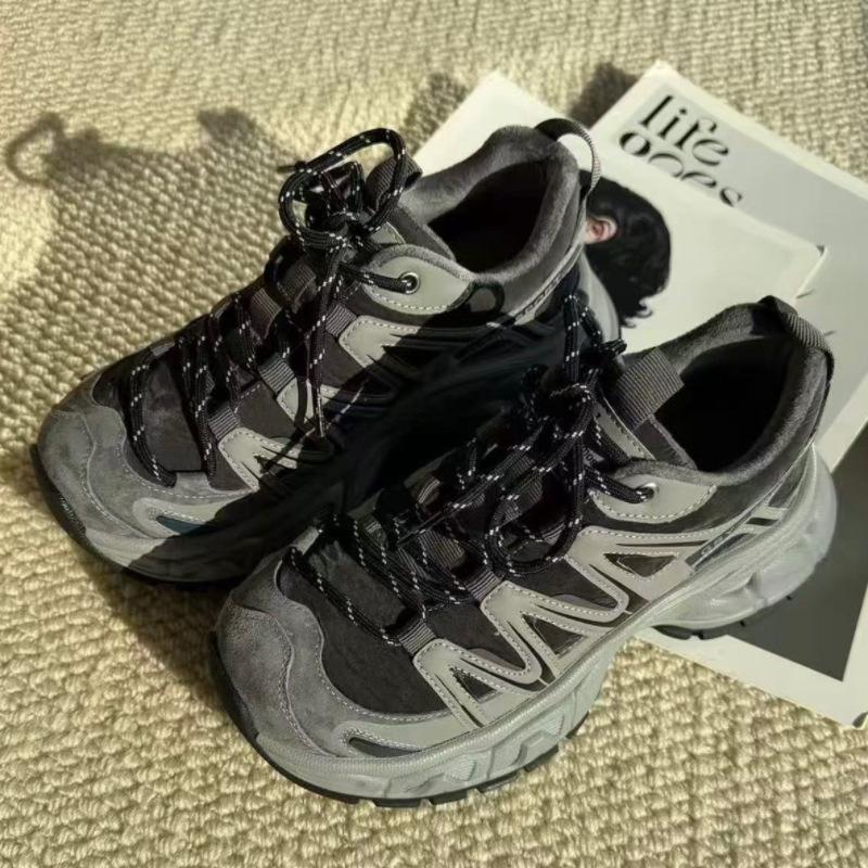 2026 Genuine Leather Mesh Breathable Thick-Soled Dad Shoes for Women, Spring Season, Height-Increasing, Makes Feet Look Smaller, Sneakers, Running Shoes, Unisex