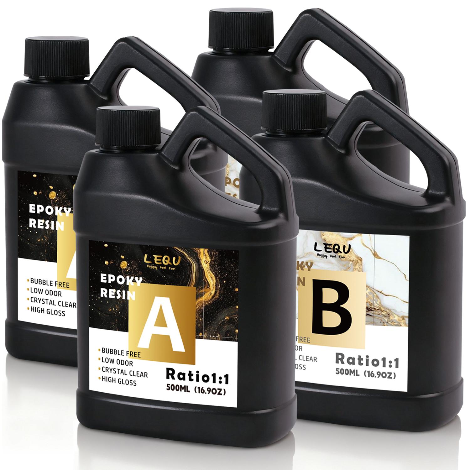 LEQUCountertop Epoxy Resin Kit, clear countertop epoxy resin, self-leveling and bubble-free. This resin kit is suitable for both coating and casting applications, and is ideal for arts and crafts, DIY projects, woodworking, mugs, jewelry making, molds, ba