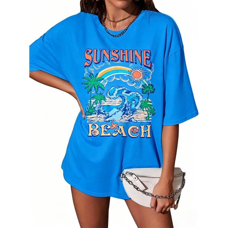 Oversized Hawaiian Shirts,Women Sunshine Beach Tshirt,Hawaii Tropical Tops,Beach Graphic Shirt,Summer Vacation Tee Top,100% Cotton, comfortable, Casual Oversized Hawaiian Shirts,Women Sunshine Beach Tshirt,Hawaii Tropical Tops,Beach Graphic Shirt,Summer Vacation Tee Top,100% Cotton, comfortable, Casual