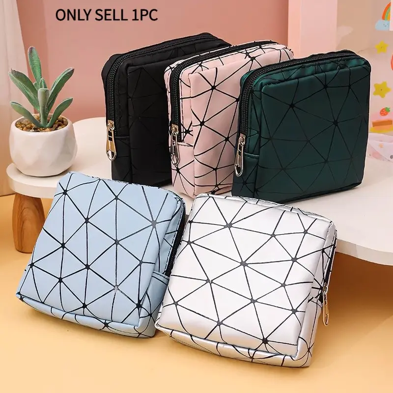 Multifunctional Storage Bag for Sanitary Pads & Cotton Swabs, Portable Menstrual Period Organizer for Women & Girls, Cosmetic Holder, Makeup Organizer Pouch, Travel Essentials, Cosmetic Bags, Cosmetics Bag