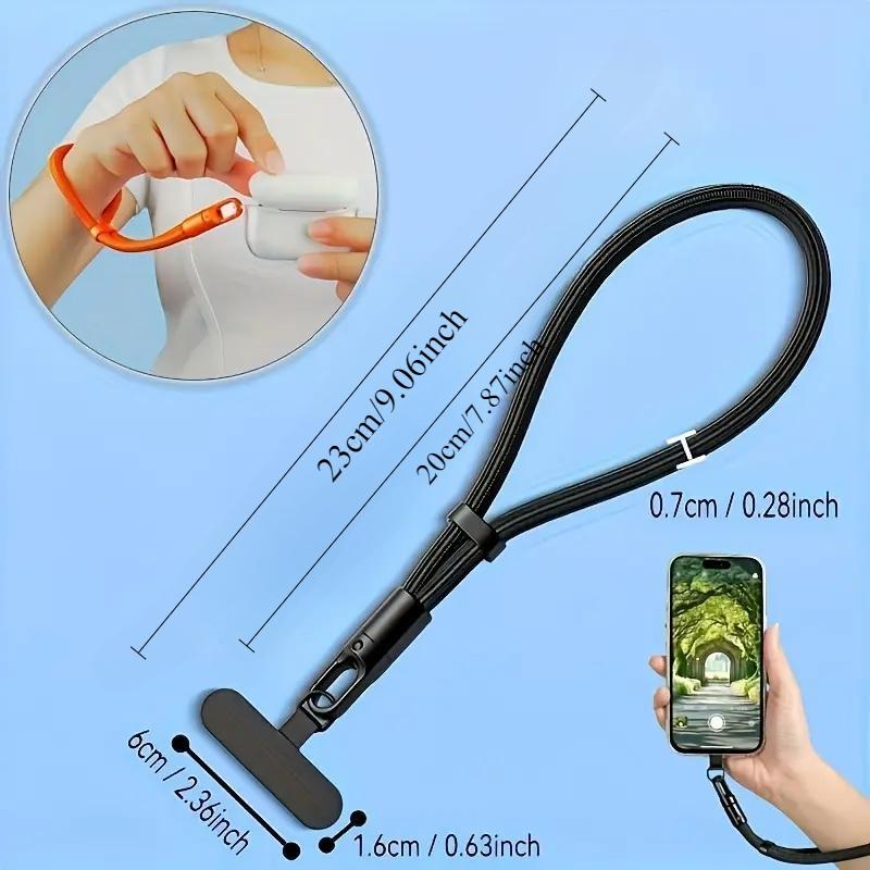 360° Rotatable Phone Lanyard, Adjustable Non-winding Mobile Phone Strap, Anti-fall Safety Wristband, Phone Accessories for Outdoor Activities