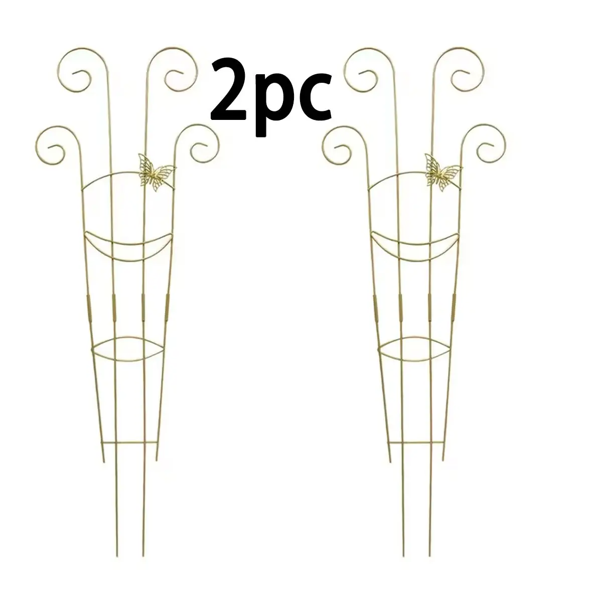 2pc Indoor Plant Stands, Plastic Garden Supports, Small Climbing Leaf Shaped, Suitable for Pothos, Ball Python, Monstera, Ivy, Orchid Plants