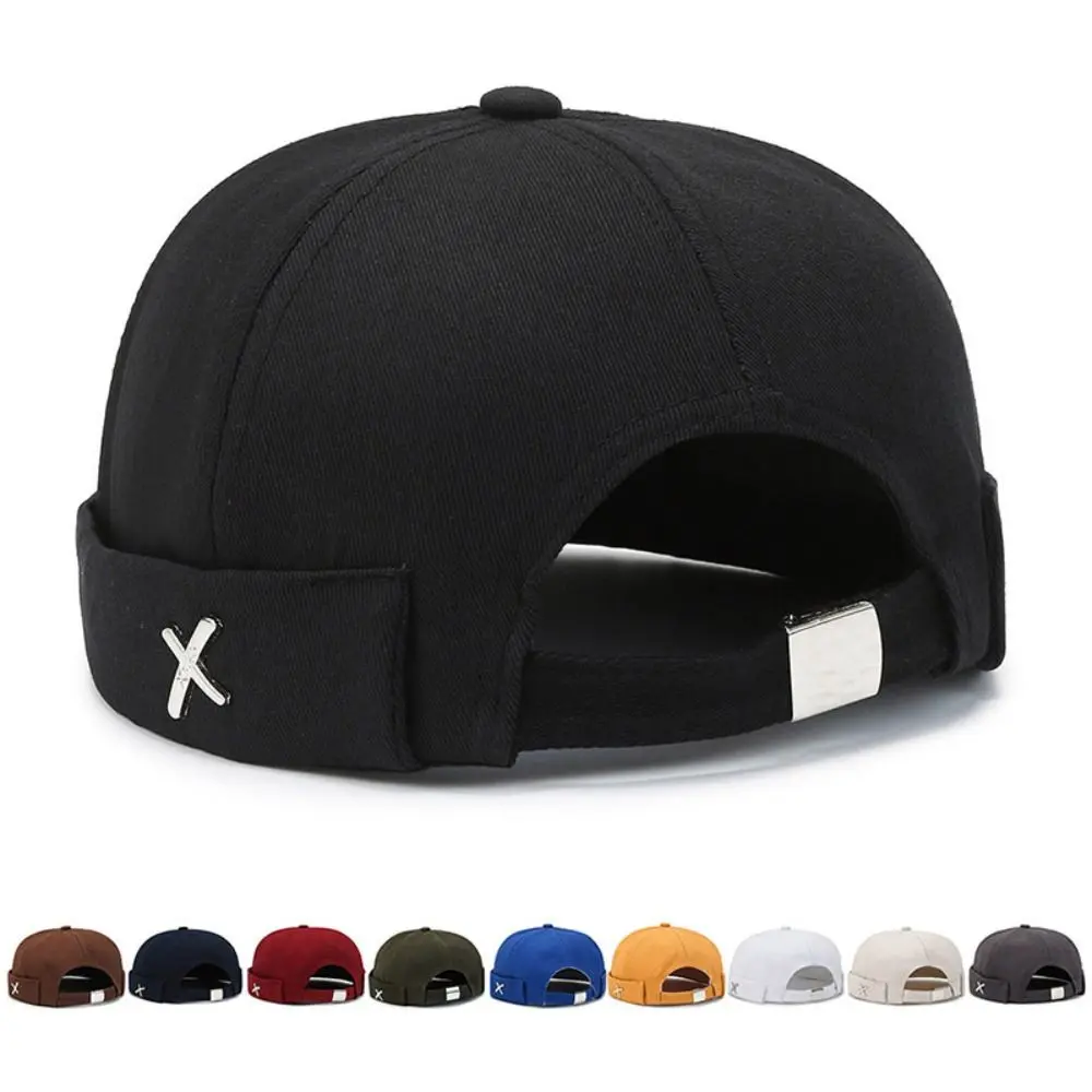 Vintage Dome Hat Mens Melon Beanie Cap Solid Color Docker Hat Unisex Adjustable Winter Hat for Women Men Bonnet Beanies