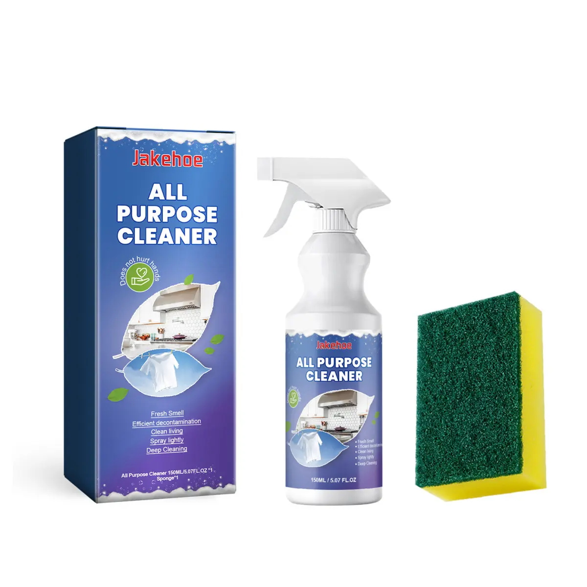 1pc, All-Purpose Kitchen Cleaner, Grease Remover Spray, Baking Soda Formula, Helps Clean Cooktops Range Hoods Tiles, Multi-Surface Cleaner Spray