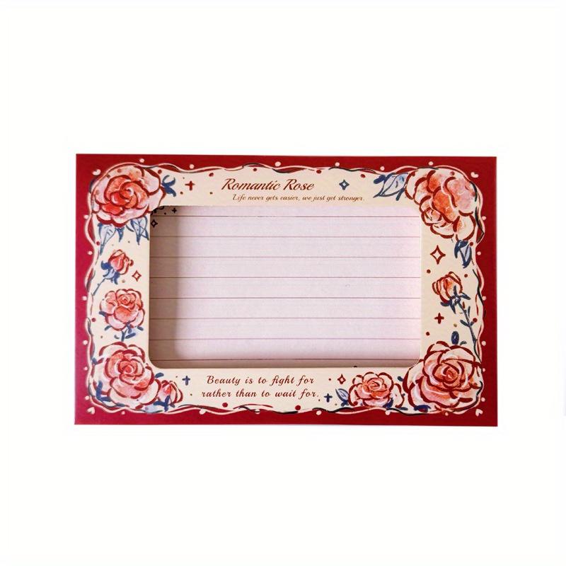 [Burning Greeting Card] DIY Burning Greeting Card | Flowers Commemorative Blessing Burning Envelope Set with Handmade Birthday High-Value Thin Card Material Pack