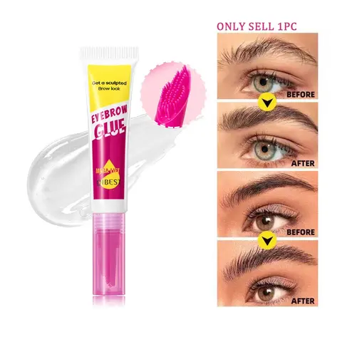 Strong Styling Eyebrow Glue Lasting Natural Three-dimensional Waterproof and Sweat-proof Wild Eyebrow Styling Eyebrow Glue Brow Fixing Gel Eyebrow Gel Makeup Eyebrow Makeup Products