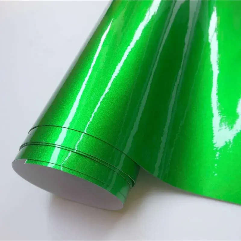 Ultra Apple Green Glossy Metallic Vinyl Wrap - Premium Vehicle & Auto Graphics Film for Cars, Computers & Furniture