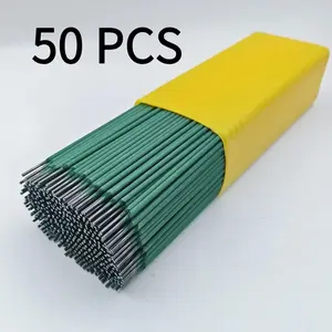 Green Carbon Steel Welding Rods, 50-200pcs/Set,0.78 Inch( 2. 0mm-2.5mm) Diameter, 11. 8 Inch( 30cm) Length, Abrasion Resistant, No Assembly Required, Soldering Recommended, Welding Thin Iron Sheets, Galvanized Square Tubes, Round Pipes